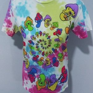 Liquid Blue S/Dancing Mushrooms Tie Dye Tee-Shirt